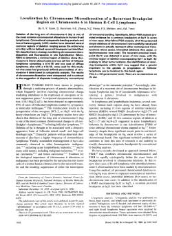 Localization by Chromosome Microdissection of a