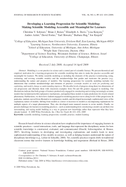Developing a Learning Progression for Scientific Modeling