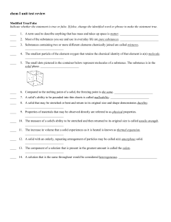 chem I unit test review