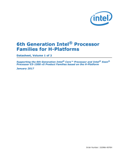 Datasheet, Vol. 1: 6th Gen Intel&reg; Processor for H