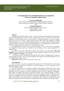 Is Changing the Voice of English Sentences Accompanied with any