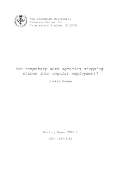 Are temporary work agencies stepping
