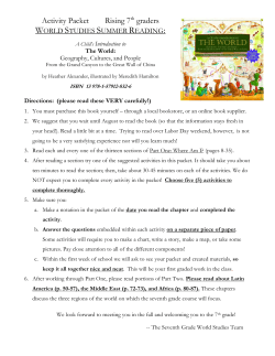 Activity Packet - Holton