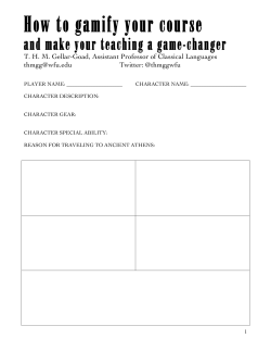 How to Gamify Your Course handout