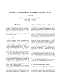 The Spatial Stiffness Matrix from Simple Stretched Springs