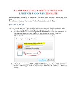 sharepoint login instructions for internet explorer