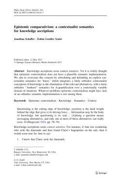 Epistemic comparativism: a contextualist
