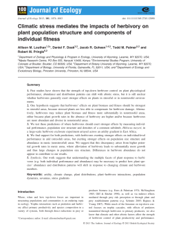 Climatic stress mediates the impacts of herbivory on plant