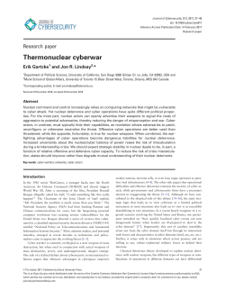 Thermonuclear cyberwar - Oxford Academic