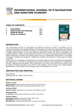 international journal of e-navigation and maritime economy