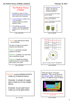 05_Particle Theory of Matter.notebook