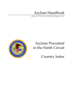 Ninth Circuit Court of Appeals` Asylum Handbook, Asylum