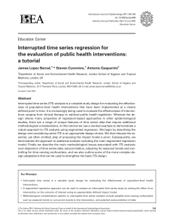 Interrupted time series regression for the