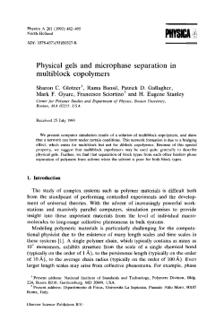 Physical gels and microphase separation in multiblock copolymers