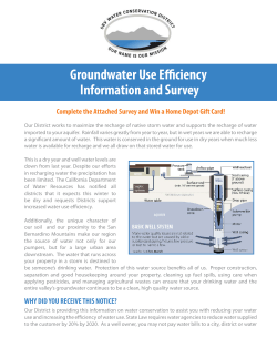 groundwater use efficiency - San Bernardino Valley Water