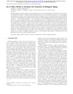An In Silico Model to Simulate the Evolution of Biological