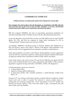 Guidelines Operational / documentation procedure for issue of CP