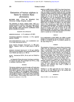 Estimation of barium sulphate in faeces by emission flame photometry