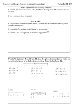 Segment addition practice and angle addition.notebook