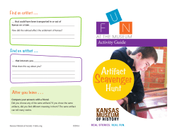 Artifact Scavenger Hunt - Kansas Historical Society