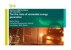 The fire risks of renewable energy generation Martin Shipp