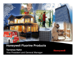 Honeywell Fluorine Products - Honeywell Investor Relations