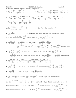 1910 T1 Review Solutions