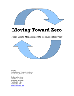 Moving Toward Zero - Toxics Action Center