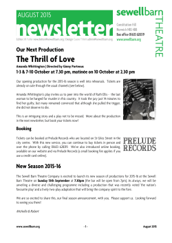 The Thrill of Love - Sewell Barn Theatre