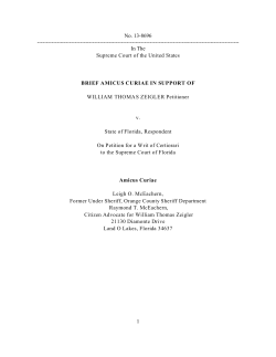 Amicus Curiae Brief in Support of William T. Zeigler
