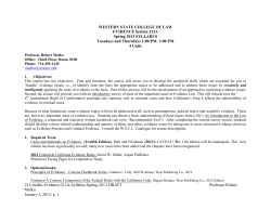 Evaluation of Students - Western State College of Law