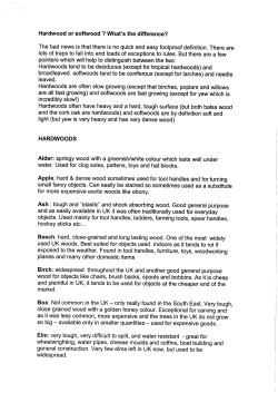 Hardwood or softwood ? What`s the difference? The bad news is that