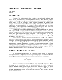 magnetic confinement fusion