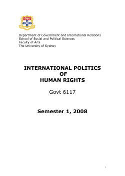 International Politics of Human Rights