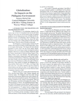 Globalization: Its Impacts on the Philippine