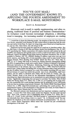 You`ve Got Mail--(And the Government Knows it)