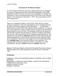 Document B: The Munson Report In 1941 President