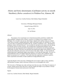 Abiotic and biotic determinants of pollinator activity on
