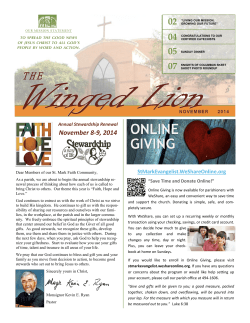 2014 - November Newsletter - St. Mark the Evangelist Catholic Church