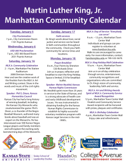 Martin Luther King, Jr. Manhattan Community Calendar