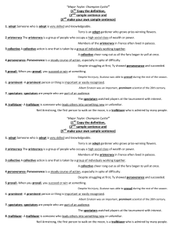 (1st) Copy the definition, (2nd) sample sentence and (3rd) make