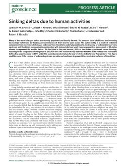 Sinking deltas due to human activities
