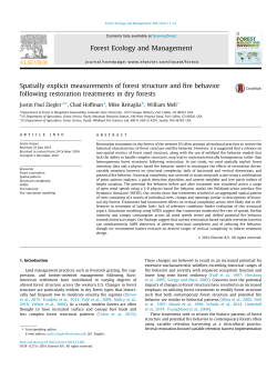Spatially explicit measurements of forest structure and fire behavior