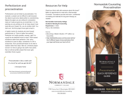 Procrastination - Normandale Community College