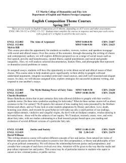 English Composition Theme Courses