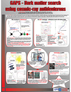 GAPS - Dark matter search using cosmic