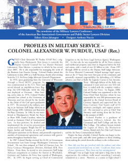 PROFILES IN MILITARY SERVICE