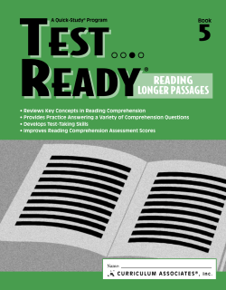 TEST READY&reg; Reading Longer Passages