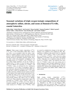 Seasonal variations of triple oxygen isotopic compositions of