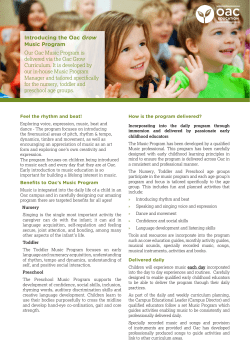 Introducing the Oac Grow Music Program